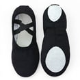 thumbnail image 4 of Black Kids Gymnastics Footwear With Soft Sole And Flexible Sole For Ballet Practice And Yoga, With Elastic Closure Canvas Ages 4-15, 4 of 6
