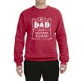 thumbnail image 2 of Wild Bobby, No. 1 Dad Genuine Legend Father's Day Unisex Crewneck Sweatshirt, Vintage Heather Red, Medium, 2 of 6