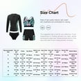 thumbnail image 5 of CHICTRY Kids Girls 4 Pcs Rash Guard Sets Upf 50+ Swim Shirts Tankini Crop Top Brief with Shorts Beach Full Swimsuits Black 14, 5 of 5