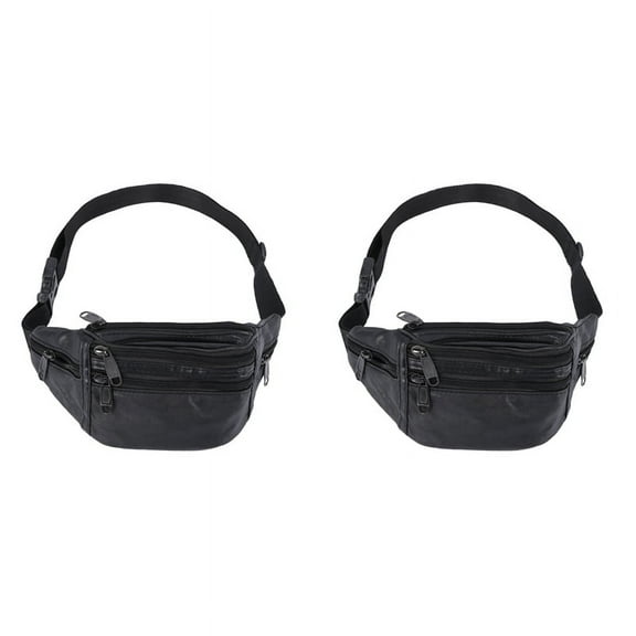 2X New Men Multifunction Men Waist Pack Fashion Leather Phone Bags Small Cool Fanny Packs