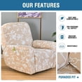 thumbnail image 3 of Recliner Slipcovers -Pieces Lazyboy Recliner Covers Recliner Couch Covers Recliner Chair Cover Non Slip Reclining Slipcovers with Storage Pockets Furniture Protector for Living Room, 3 of 7