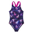 thumbnail image 2 of inhzoy Kids Girls Youth's One Piece Swimsuit Bikini Sleeveless Swimwear Bathing Suit,Sizes 4-16 Pegasus Starry Black 16, 2 of 8