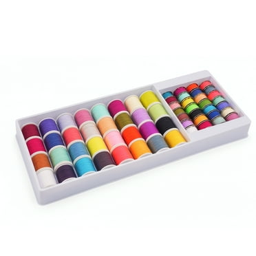 60 Pcs Multicolor Sewing Thread Set - 28 Pcs Under Thread & 32 Pcs Surface Thread for Hand & Sewing Machine - High-Quality Thread for Sewing Projects