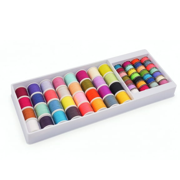 60 Pcs Multicolor Sewing Thread Set - 28 Pcs Under Thread & 32 Pcs Surface Thread for Hand & Sewing Machine - High-Quality Thread for Sewing Projects