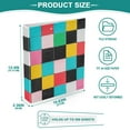 thumbnail image 3 of FORMRS 3 Ring Binder 1.5 inch with Pockets Clip Board 200 Sheets Capacity, Blue Checkered Pattern, 3 of 8