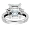 thumbnail image 6 of 14K White Gold Ring Band Moissanite Octagon Emerald Baguette, Size 9, 6 of 7