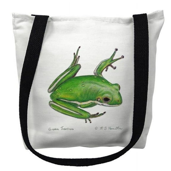 Green Treefrog Small Tote Bag 13x13 16 inches x 16 inches