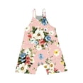 thumbnail image 3 of FAHXNVB Girls Summer Romper Hearts Print Sleeveless V Neck Jumpsuit Short Outfits with Pocket One Piece Casual Fashion Clothes 5-14 Years, 3 of 4
