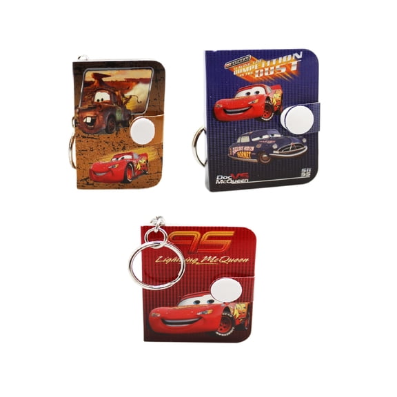 Disney Pixar's Cars Assorted Color/Character Mini Notepad Keychains (3pc)