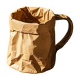 thumbnail image 1 of Huanglei Minimalist Paper Bag Mug Pleated Texture Coffee Cup Simulation Kraft Paper Shape Water Cup Style Trendy Cup, 1 of 4