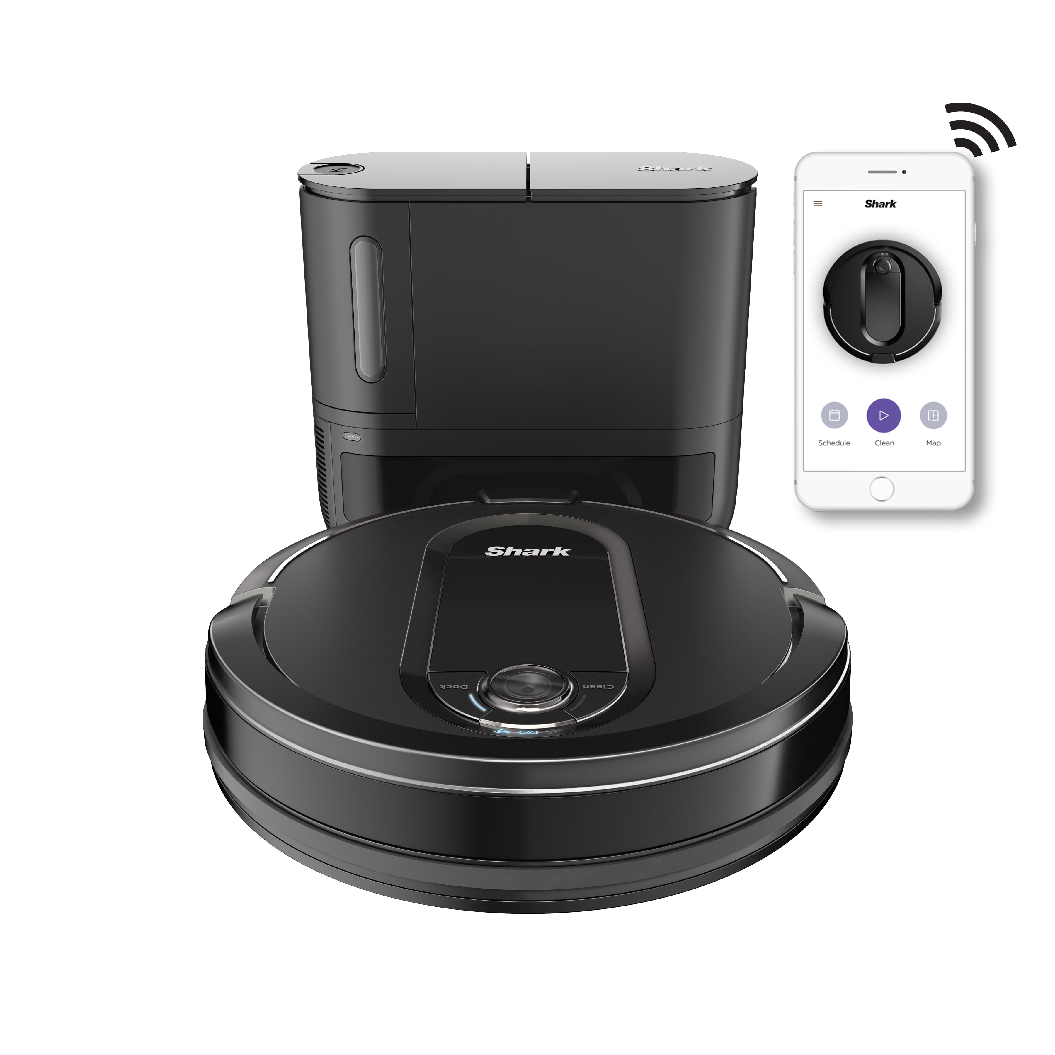 Shark iq robot self empty vacuum r100s with self empty base wi fi 