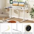 thumbnail image 6 of Costway 63 x 24 Inch Sit Stand Desk Height Adjustable Electric Standing Desk White, 6 of 10