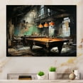 thumbnail image 2 of Designart "Industrial Billiards A Game in Progress III" Sports Metal Wall Art, 2 of 5