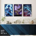 thumbnail image 5 of Póster autoadhesivo de One Piece Luffy Gear 5, papel tapiz de dibujos animados, decoración del hogar, pintura de Zoro, arte de pared de anime, sangre caliente clásica, 5 of 5