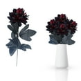 thumbnail image 4 of 12 Pcs Artificial Dahlia Flower, Artificial Flower Branch Silk Fake Flower, Simulation Flower Artificial Floral Model Layout Prop Table Home Party Decor Artificial Flowers 15", 4 of 5