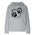thumbnail image 4 of Fashion Waffle Long Sleeve Hoodies for Women Plus Size Cute Graphic Print Casual Pullover Sweatshirt Fall Winter Tops(Gray,XXXL), 4 of 5