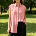 thumbnail image 5 of Sheghy Womens Tank Tops Plus Size Women Spring Summer Cotton Linen Loose New Sleeveless Top, Crew Neck Blouse, 5 of 6