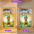 thumbnail image 2 of Happy St. Patrick’s Day Rhodesian Ridgeback with Green Hat Shamrocks Rainbow Acrylic Plaque with Wood Photo Frame Box Ridgebacks Dog Lover Gifts Light Box - 03007, 2 of 5