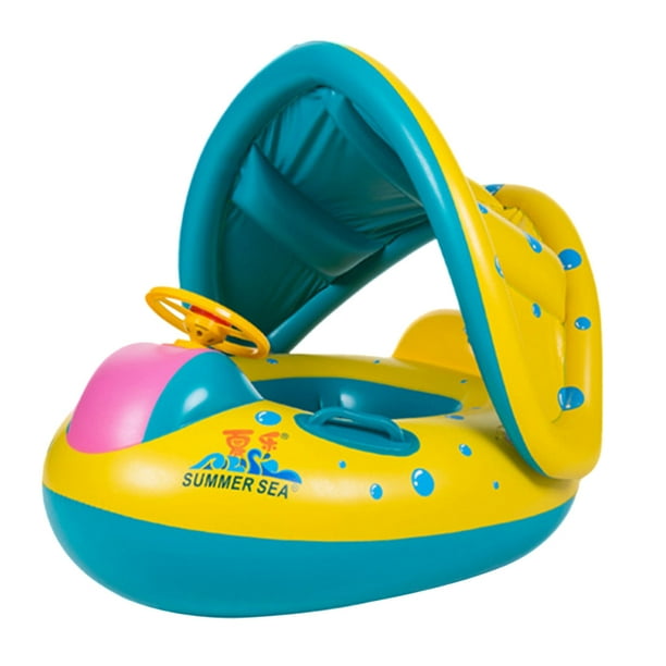 Inflatable Soft Baby Swimming Ring Pool Float Boat Rider with