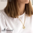 thumbnail image 2 of ‎555Jewelry Ribbed Stainless Steel Box Chain Star of David Necklace for Men & Boys, Small Jewish Star Necklace for Women, 24 Inch, Gold, 2 of 8