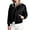 Black, variant on Women's Cropped Fashion Jacket, Solid Zip Up Short Coat, City Stroll & Date Night , Cropped Fashion Jacket, Solid Short Coat, Trendy Layer Red S