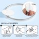 thumbnail image 4 of Nickel Bathroom Towel Ring - SUS304 Stainless Steel Bathroom Towel Rack, Adhesive Wall Mounted Hand Towels Holder, Towel Hanger for Bathroom Organize, 4 of 5
