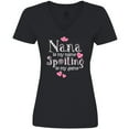 thumbnail image 3 of Inktastic Spoiling Nana Women's V-Neck T-Shirt, 3 of 5