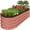 Terracotta, variant on Best Choice Products 4x2x1ft Outdoor Raised Metal Oval Garden Bed, Planter Box for Vegetables, Flowers - Silver