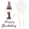 thumbnail image 2 of KAKOWELY 1 juego de decoraciones para fiestas de cumpleaños, diseño de fiesta, globos, pegatinas para el primer cumpleaños, suministros para fiestas, 2 of 5