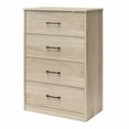 Ameriwood Home Pearce Transitional 4 Drawer Dresser, Light Oak