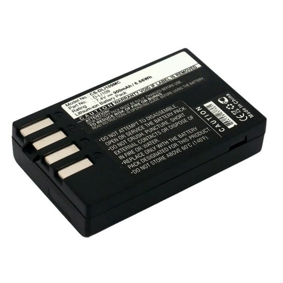 Replacement Battery for Pentax K2,K-2,K30,K-30,K50,K-50,K500,K-500,K-R,KS1,K-S1,KS2,K-S2,D-LI109,7.4V/900mAh