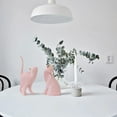 thumbnail image 5 of WEISIPU Resin Pink Cat Statue Figurines Bookshelf Desktop Ornament Creative Sculpture Home Decor, 5 of 9