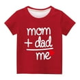 thumbnail image 3 of Sakmal Red Boys and Girls Summer Clothes for Kids Short Sleeve Crew Neck Mother'S Day Graphic T-Shirts Childrens Tops On Sale, 3 of 3