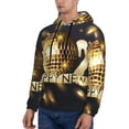 thumbnail image 3 of Pofeuu 2025 New Year 3 Print Mens Casual Hooded Collar Drawstring Hoodies Pullover Sweatshirts Casual Long Sleeve Shirts-X-Large, 3 of 7