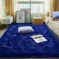 thumbnail image 7 of ZENELESS Fluffy Area Rugs for Living Room,4x6 Shag Rectangular Carpets for Bedroom Blue, 7 of 7