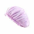 thumbnail image 2 of Coiffure Imitation Soie Dentelle Casquette Ronde Bonnet de Sommeil Bonnet de Chimiothérapie Beauté et Coiffure Extra Large Bonnet de Satin Réglable Réversible Bonnet de Couchage Bouclé Cheveux Naturels, 2 of 8