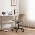 Kidol&Shellder Khaki Desk Chair with Wheels, Adjustable Rocking Cozy PU
