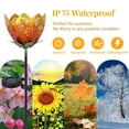 thumbnail image 3 of Luz LED solar de metal con forma de tulipán para exterior Strackvial, 2 piezas, 3 of 9