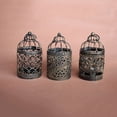 thumbnail image 5 of OULII Cage Lanterns Metal Candlestick Holders Brown Lighting Home Decor 1 Piece, 5 of 5