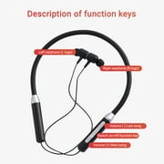 Bluetooth Earbuds,Neckband Bluetooth Headphones,Hd Stereo Wireless Sports Earphones,Around Neck Bluetooth Headphones Noise Cancelling Mic,Magnetic Attraction,Black