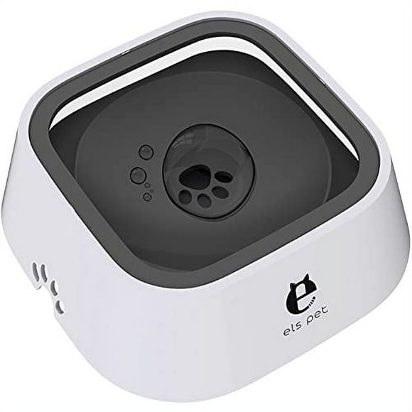 ELS PET Dog Bowl No Spill, Pet Water Bowl No Drip Slow Water Feeder Cat Bowl , Pet Water Dispenser 35oz/1L Travel Water Bowl for Dogs, Cats