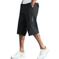 thumbnail image 1 of JHLZHS Harem Pants Men White with Black String Mens Four Seasons Fashion Simple Solid Color Elastic Waist Overalls Casual Pants Shorts Chef Pants Green Cargo Pants Men, 1 of 4
