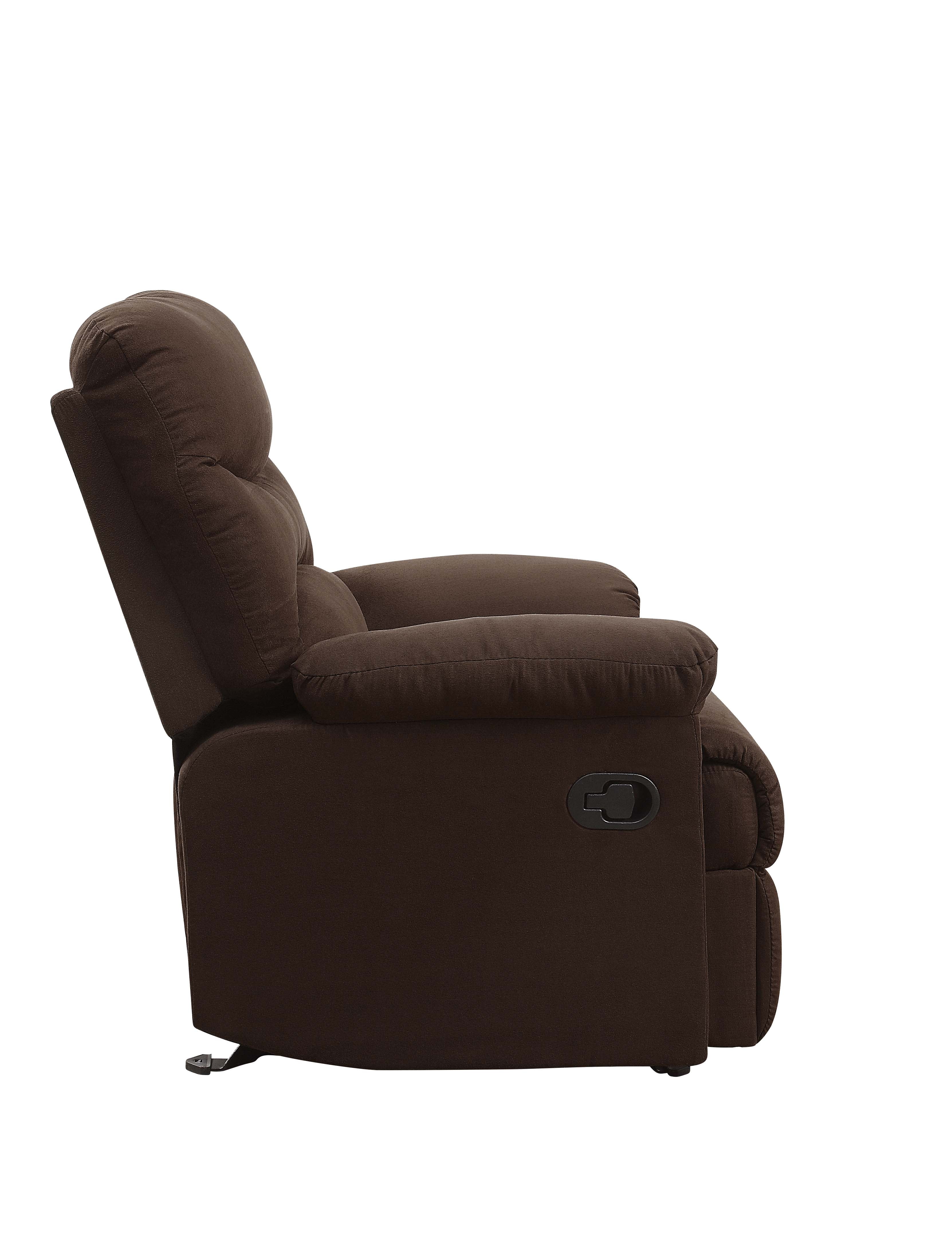 Oakwood Microfiber Recliner, Chocolate