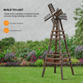 thumbnail image 4 of Zimtown 6ft Wooden Dutch Windmill Back Yard Decorations - Classic Old-Fashioned Windmill for Garden, Patio, 4 of 7