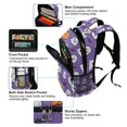 thumbnail image 5 of FORMRS Kids School Backpack Elementary Student Unisex Travel Bookbag with Reflective Stripes, Halloween Ghosts Purple, 5 of 7