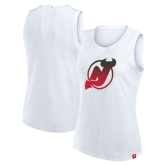 Women's Fanatics White New Jersey Devils Slub Tank Top