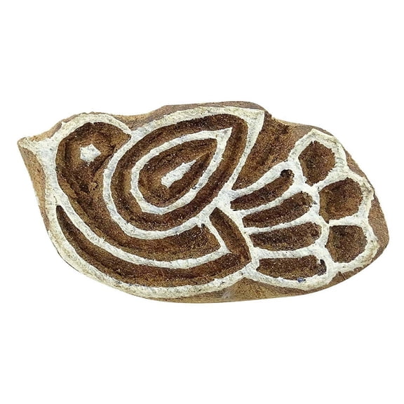 Bird Indian Wood Block Art Handcarved Printing Block Textile Stamp