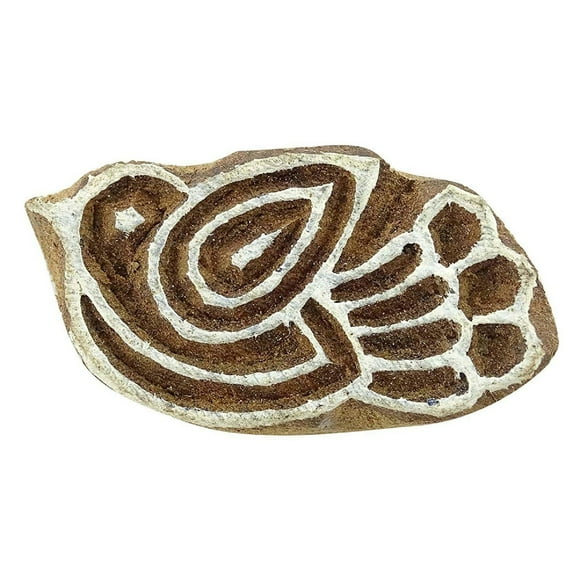 Bird Indian Wood Block Art Handcarved Printing Block Textile Stamp