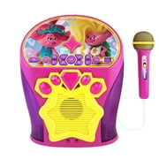 eKids Trolls Band Together Karaoke Machine for Kids, Bluetooth Speaker with Microphone, Easily Access Trolls Music with New EZ Link Feature