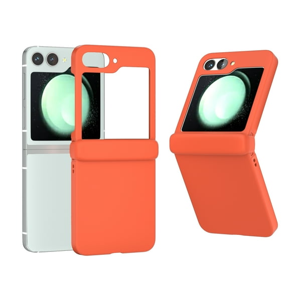 for Samsung Galaxy Z Flip 6 Case with Hinge Protection, Skin-Friendly Shockproof Drop Proof Full Body Protective Slim Cover Protective Case for Samsung Galaxy Z Flip 6,Orange